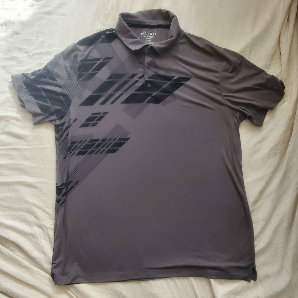 Matrix driWear Men's Gray Polo Shirt Size XL